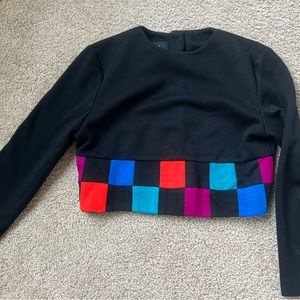 Vintage crop top. Buttons up the back.
